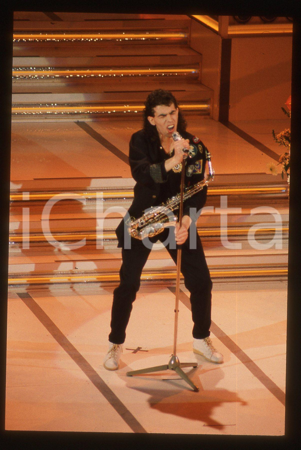 35mm vintage slide* 1986 SANREMO Francesco GUALERZI "HERTZ" al Teatro Ariston 16