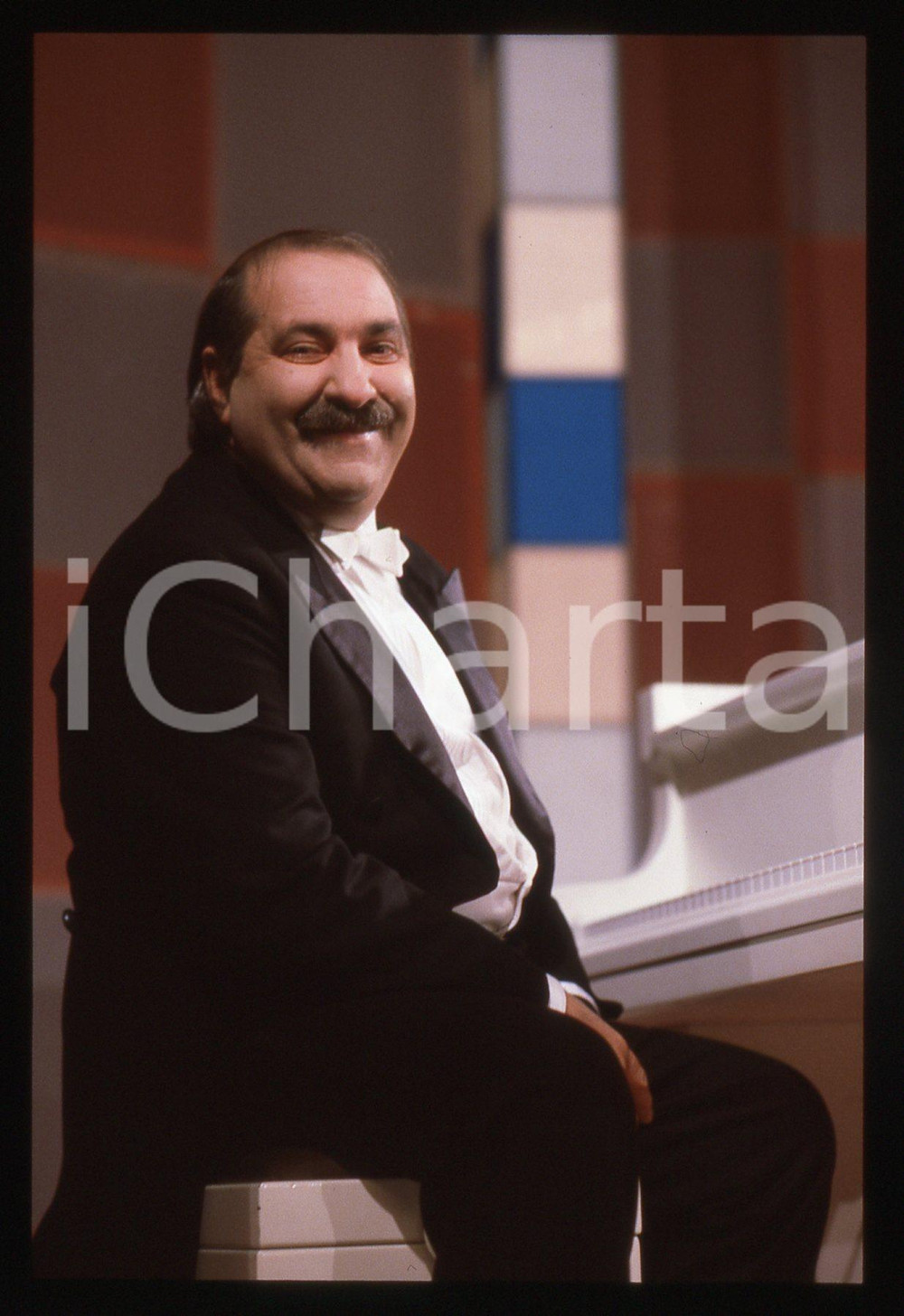 35mm vintage slide* 1985ca MAURIZIO COSTANZO SHOW Franco BRACARDI Ritratto (4)