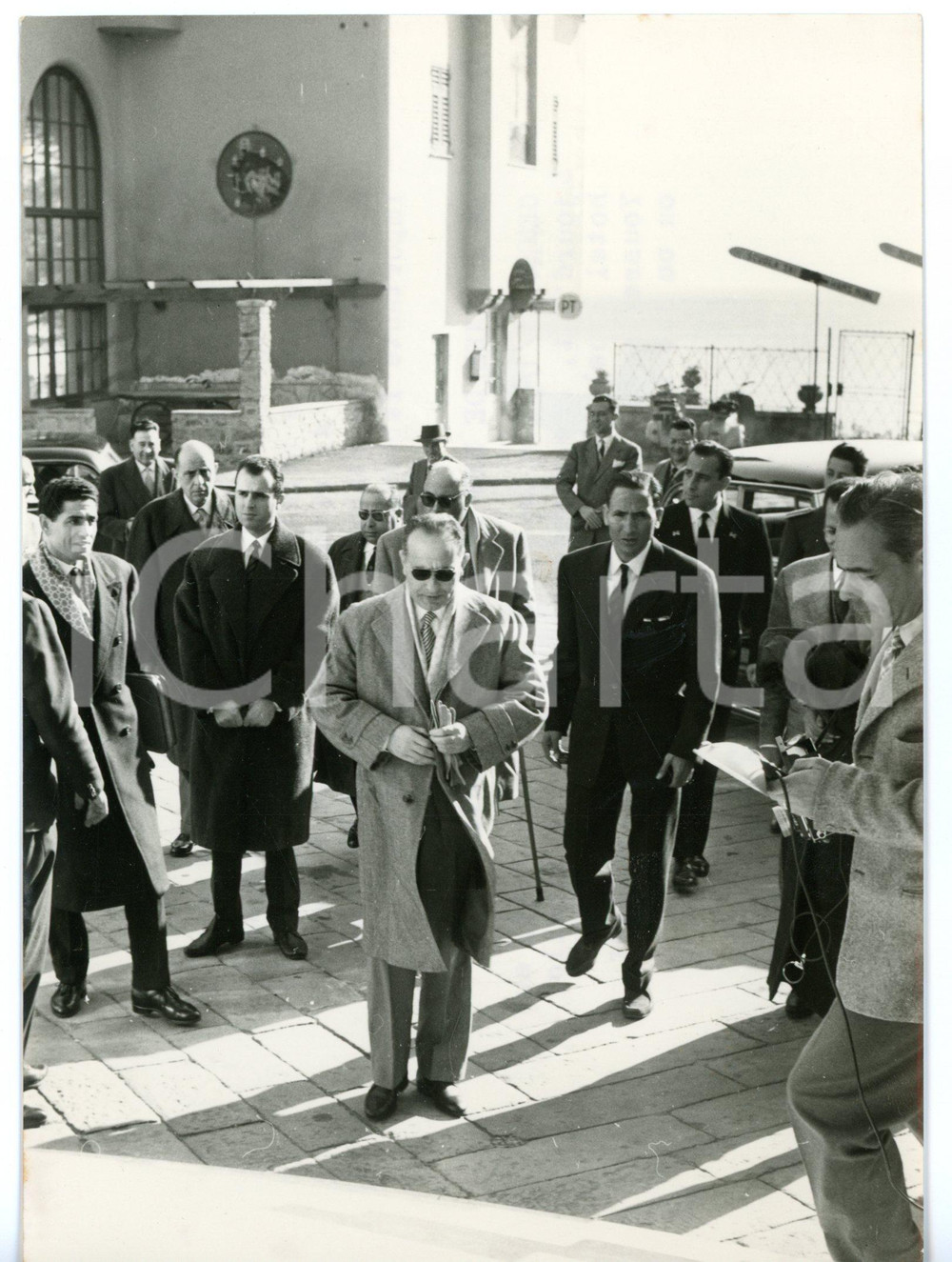 1957 GENOVA Muhammad V del MAROCCO visita stabilimenti ANSALDO FOSSATI *Foto