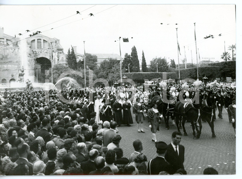 1959 ROMA TERMINI Trasporto salme di Pio X e san Giovanni Bosco - Foto 18x13 