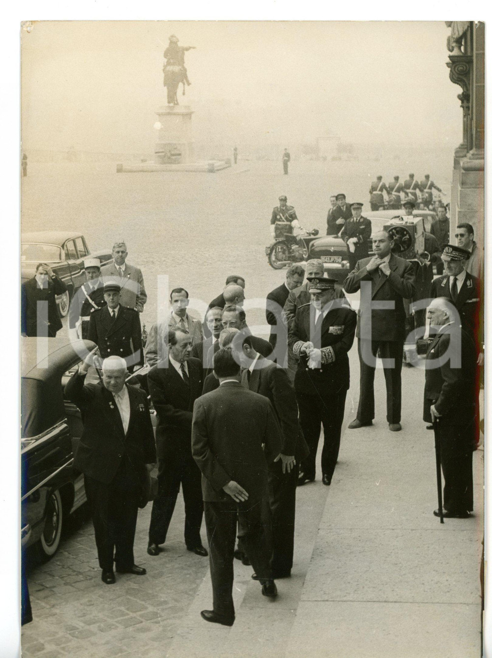 1960 REGGIA DI VERSAILLES Nikita Sergeevič CHRUSCEV all'arrivo *Foto 13x18