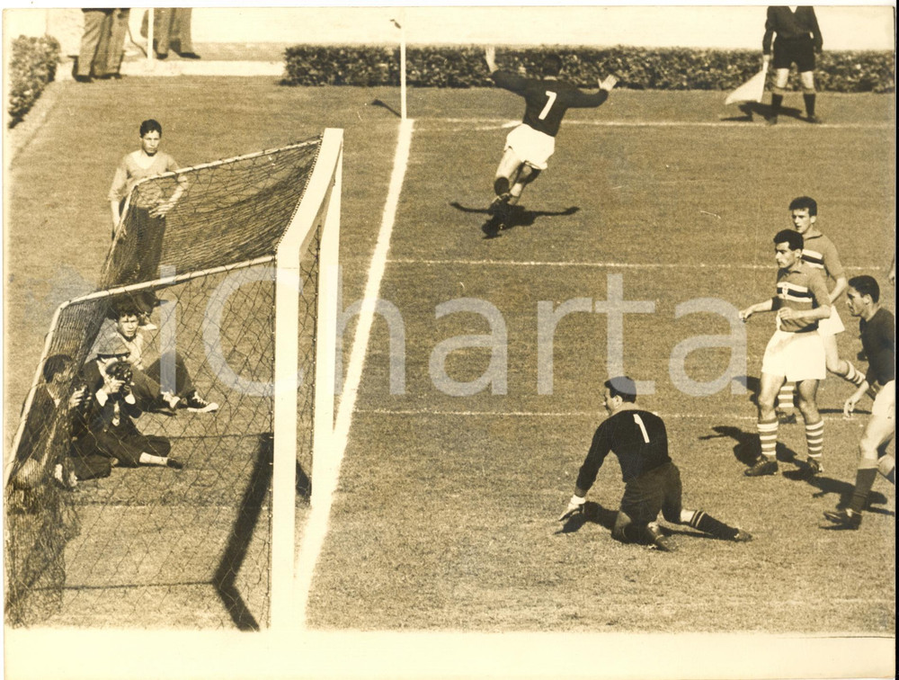 1963 CALCIO SERIE A ROMA-SAMPDORIA 6-1 Goal di Alberto ORLANDO - Foto 24x18 cm