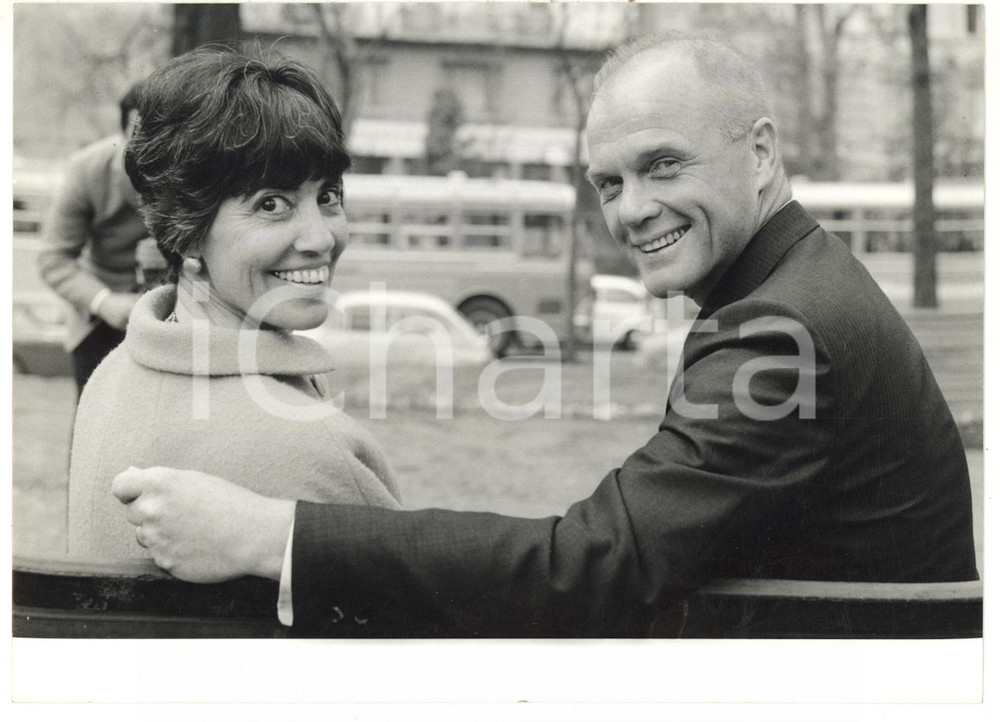 1967 MILANO Astronauta John GLENN con la moglie Annie CASTOR *Foto 18x13 cm