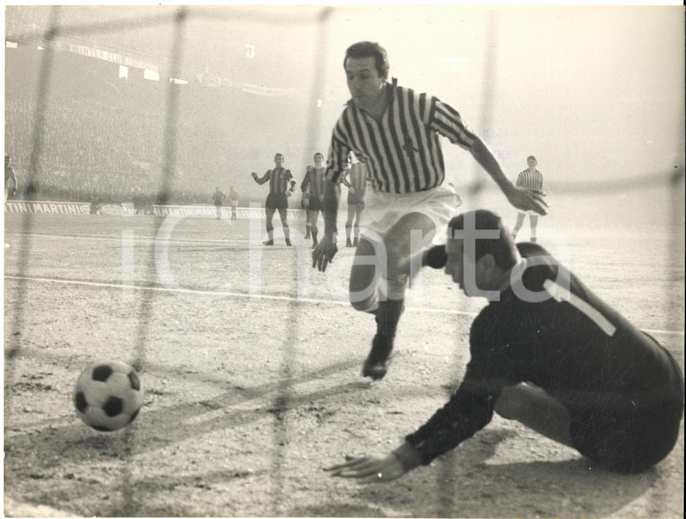 1966 MILANO CALCIO INTER-VICENZA 3-2 Goal di Mario MARASCHI - Foto 24x18 cm