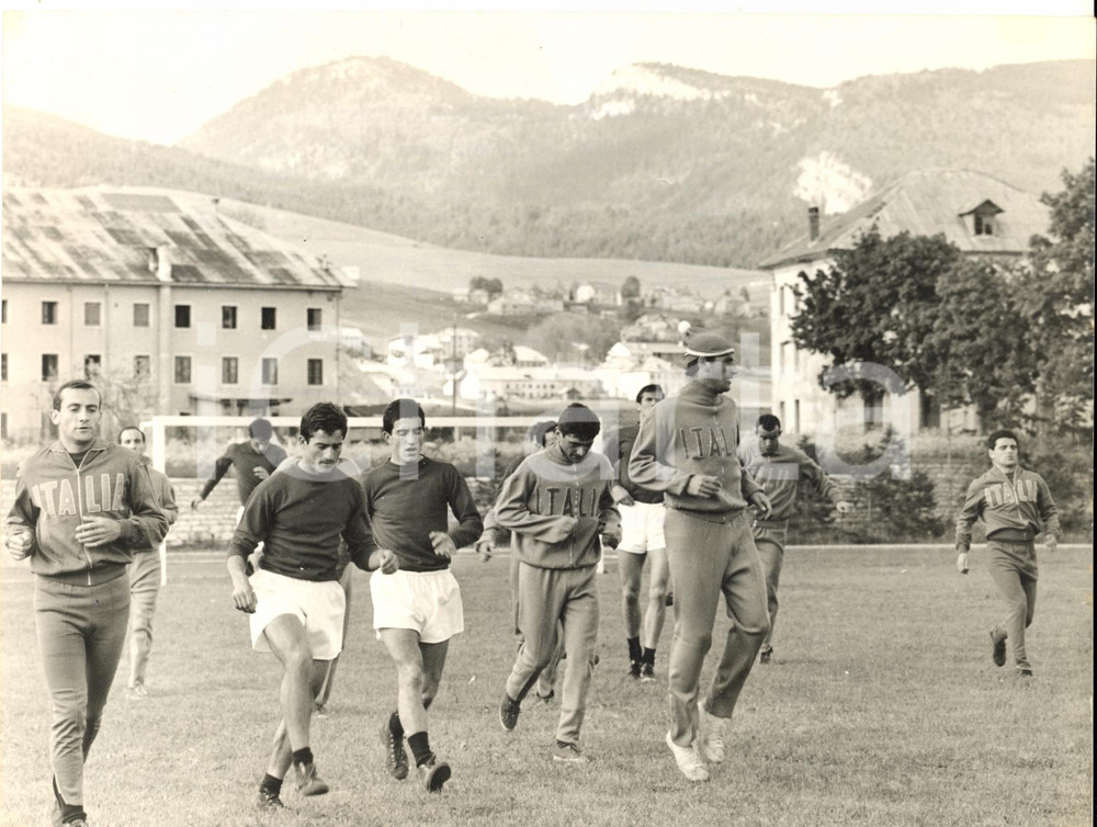1966 ASIAGO CALCIO Nazionale Italiana in allenamento - Fotografia 24x18 cm 