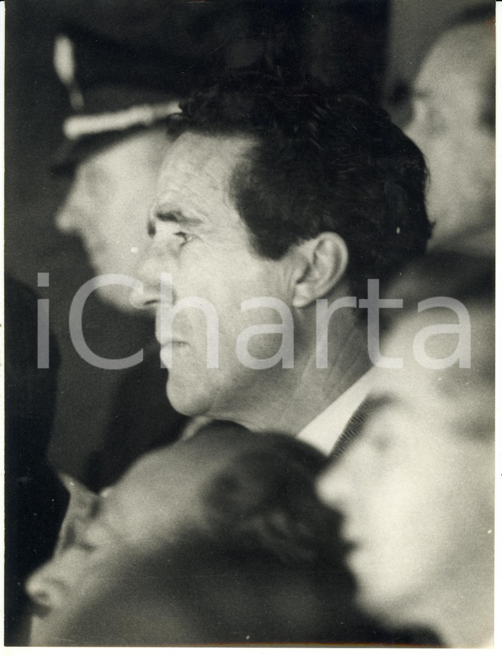 1966 CALCIO ITALIA-URSS 1-0 Helenio HERRERA assiste alla partita *Foto 18x24 cm