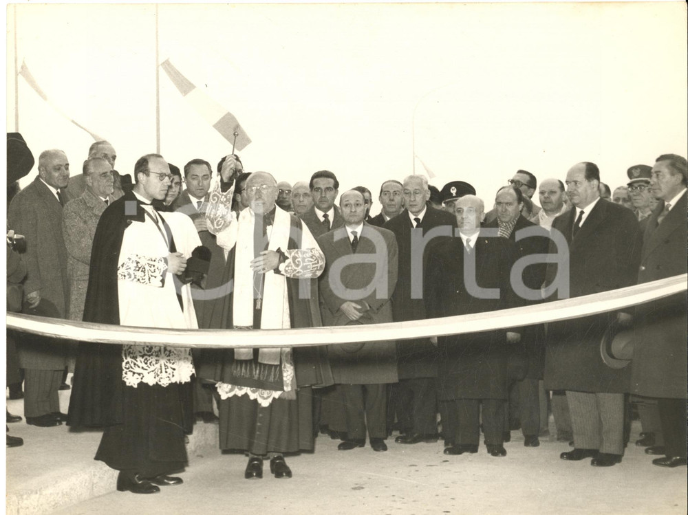 1958 MELEGNANO Amintore FANFANI inaugura tratto Autostrada del Sole - Foto
