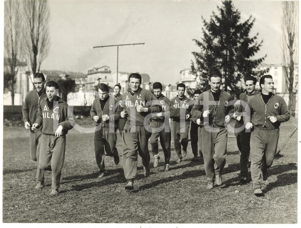 1960 CALCIO MILAN Giancarlo GALLESI - Allenamento della squadra *Foto 24x18 cm