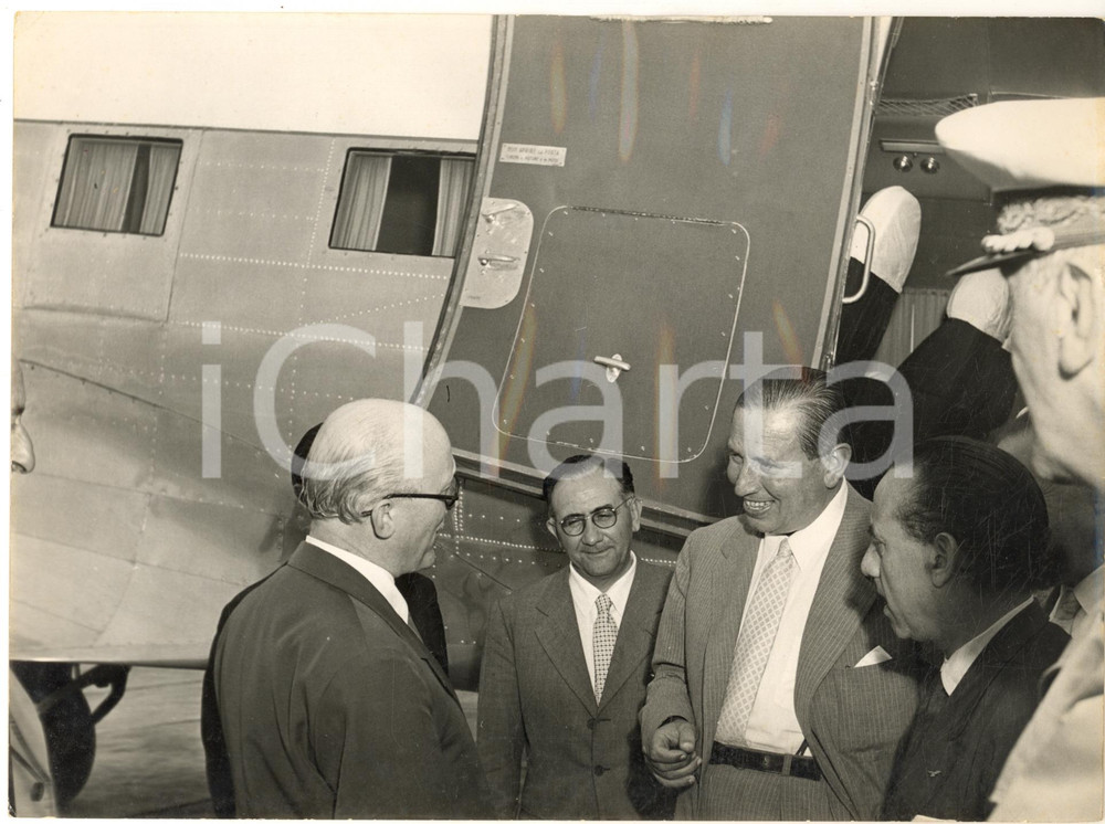 1953 Aeroporto TORINO CASELLE - Amedeo PEYRON a cerimonia per SUPER CONVOIR FOTO