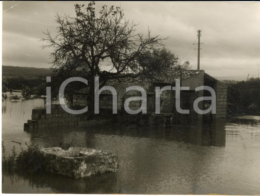 1957 ALLUVIONE CATANIA Case allagate in contrada SAN GIUSEPPE LA RENA - Foto