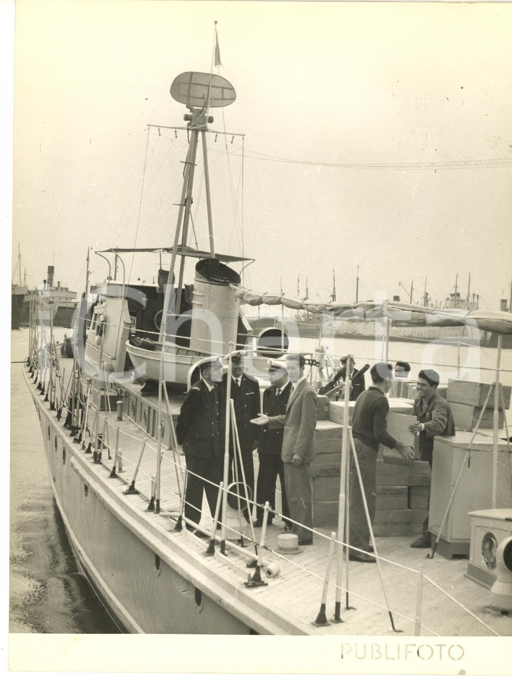 1953 GENOVA Motovedetta FAIS - Comandante Francesco FARANNA Cap. SETTI *Foto