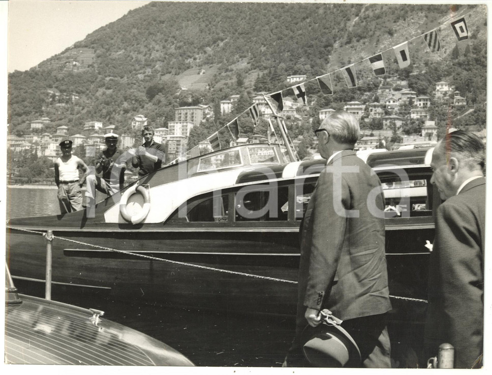 1960 COMO Konrad ADENAUER in villeggiatura *Fotografia VINTAGE 24x18 cm