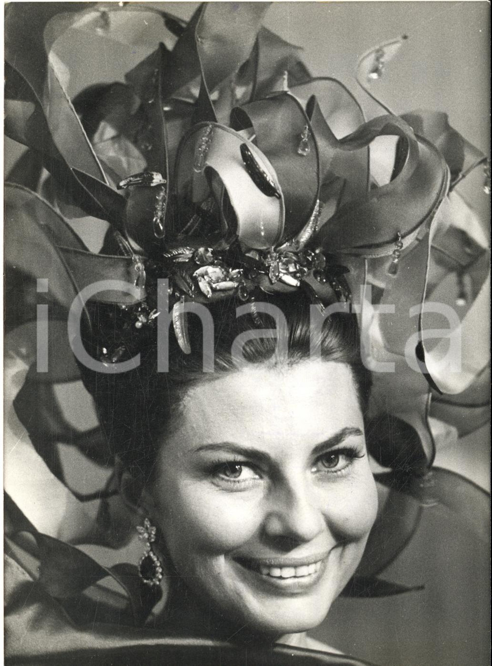 1964 VENEZIA Ex regina SORAYA sul set del film "I tre volti" - Foto 13x18 cm