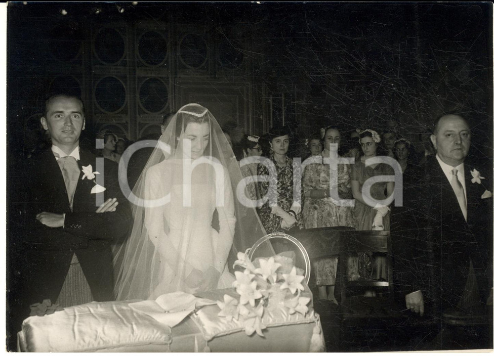 1955 TORINO Nozze Vladimira LAVAZZA - Giuseppe ZANON - Foto 18x13 cm