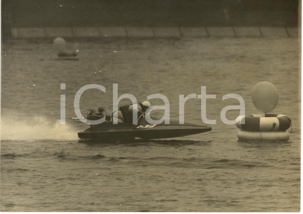 1953 MILANO IDROSCALO Mondiali MOTONAUTICA Classe 500 - Il vincitore CLAESSON