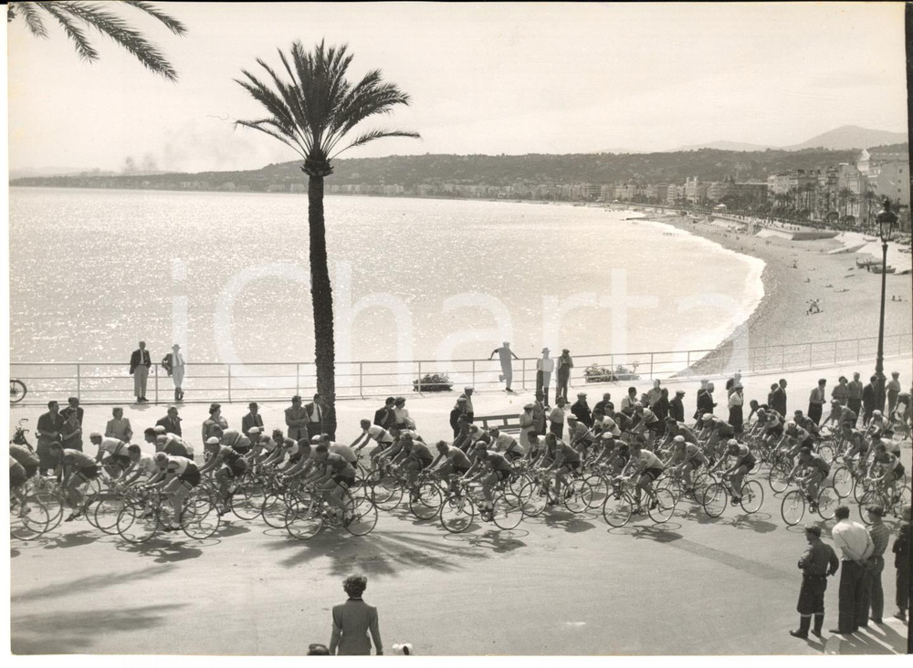 1955 NIZZA CICLISMO GIRO D'ITALIA Tappa CANNES-SANREMO Passaggio gruppo - Foto