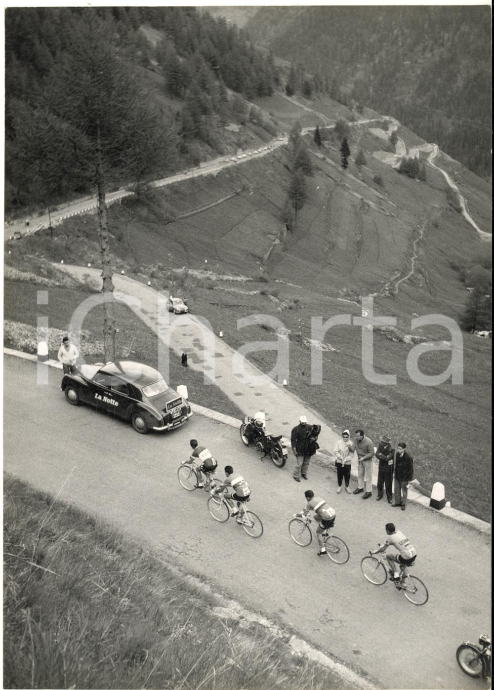 1957 GIRO D'ITALIA GRAN SAN BERNARDO Louis BOBET Charly GAUL Raphael GEMINIANI 