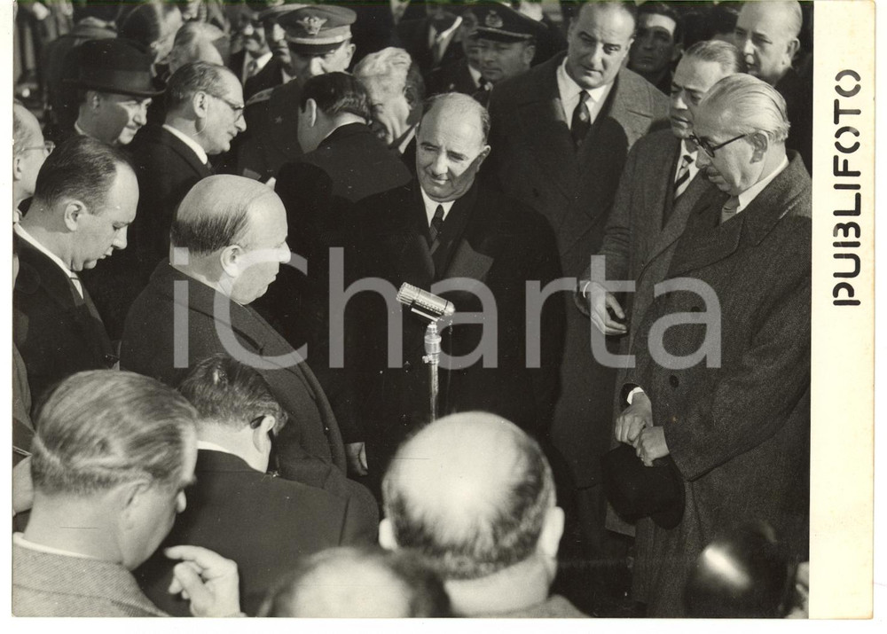 1955 ROMA Adnan MENDERES e Mehmet FUAD KOPRULU in visita ufficiale *Foto 18x13