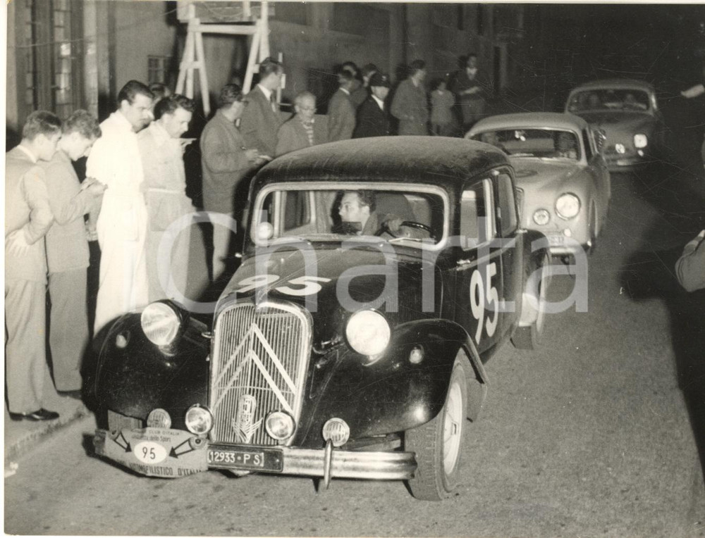 1954 TRIESTE AUTOMOBILISMO GIRO ITALIA Olinto MOROLLI A. GRAZIANO su CITROEN