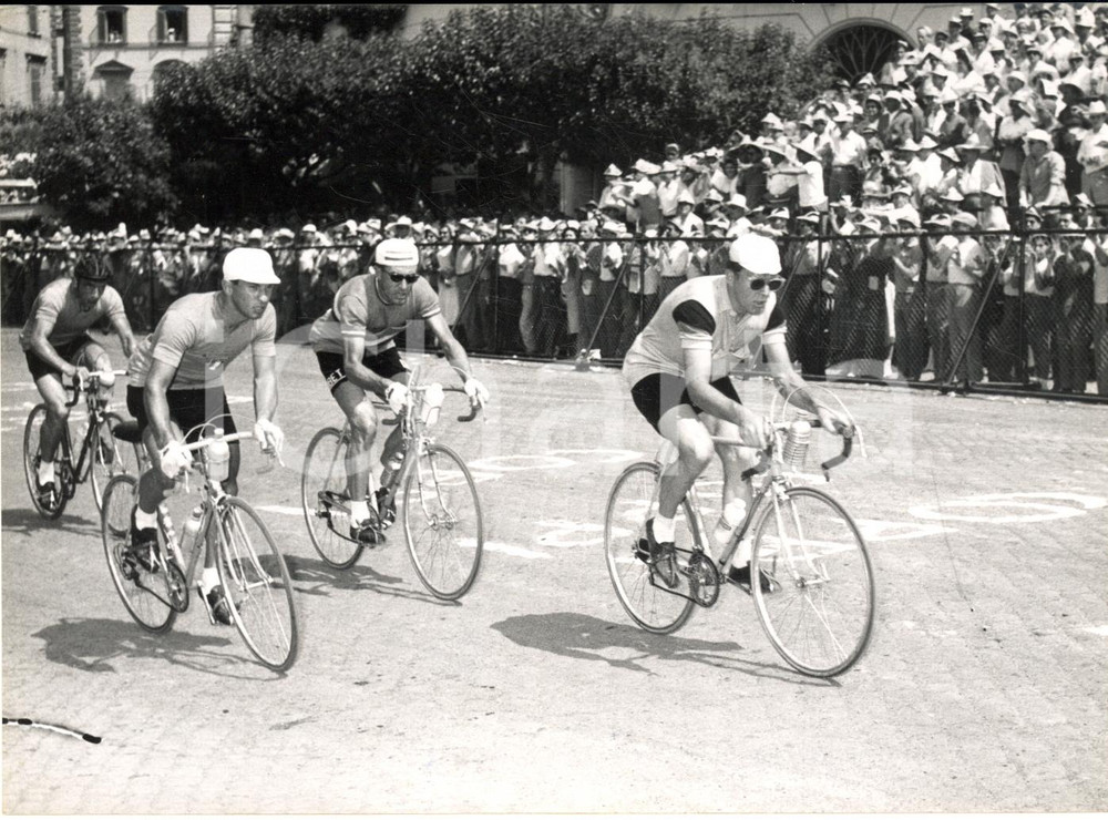1955 ROMA Mondiali CICLISMO su strada - Nino DEFILIPPIS Louison BOBET *Foto 