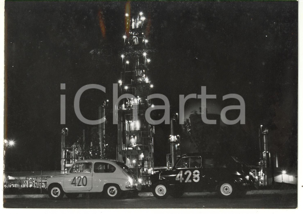 1956 AUTOMOBILISMO Trofeo SUPERCORTEMAGGIORE Passaggio dei concorrenti *Foto