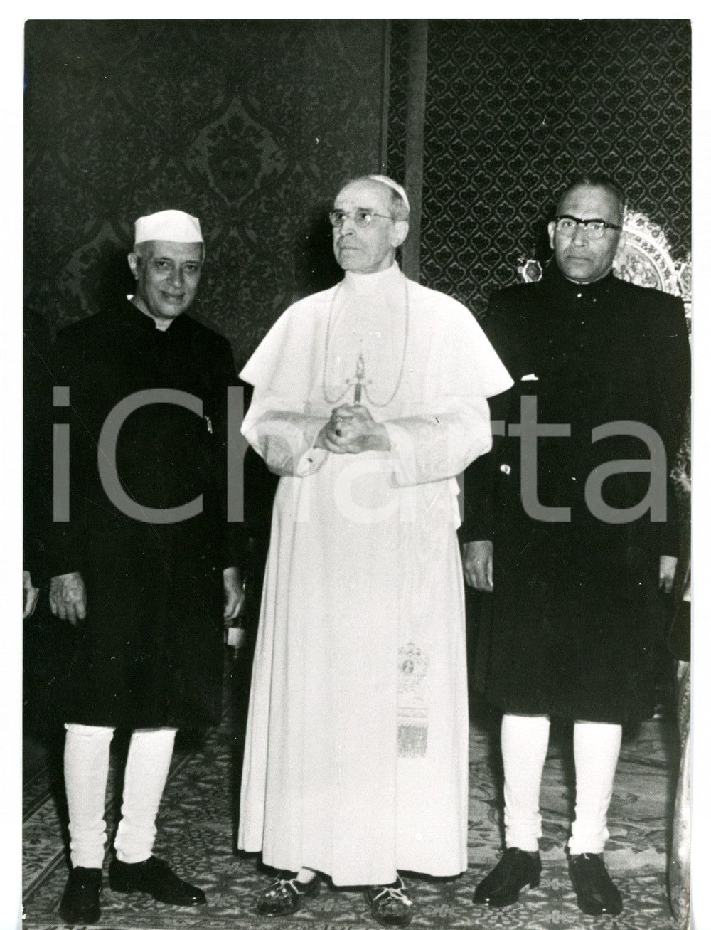 1955 CITTÀ DEL VATICANO Papa PIO XII riceve in udienza Pandit Jawaharlal NEHRU