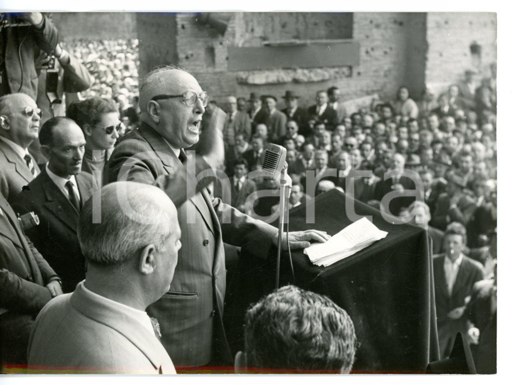 1953 ROMA Pietro NENNI apre la campagna elettorale del PSI *Fotografia 18x13 cm