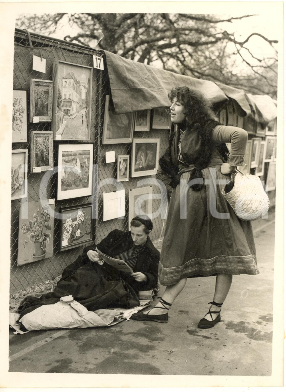 1954 LONDON Open Air Art Show - Elizabeth KAYE Anne BULITIAS *Photo 15x20 cm