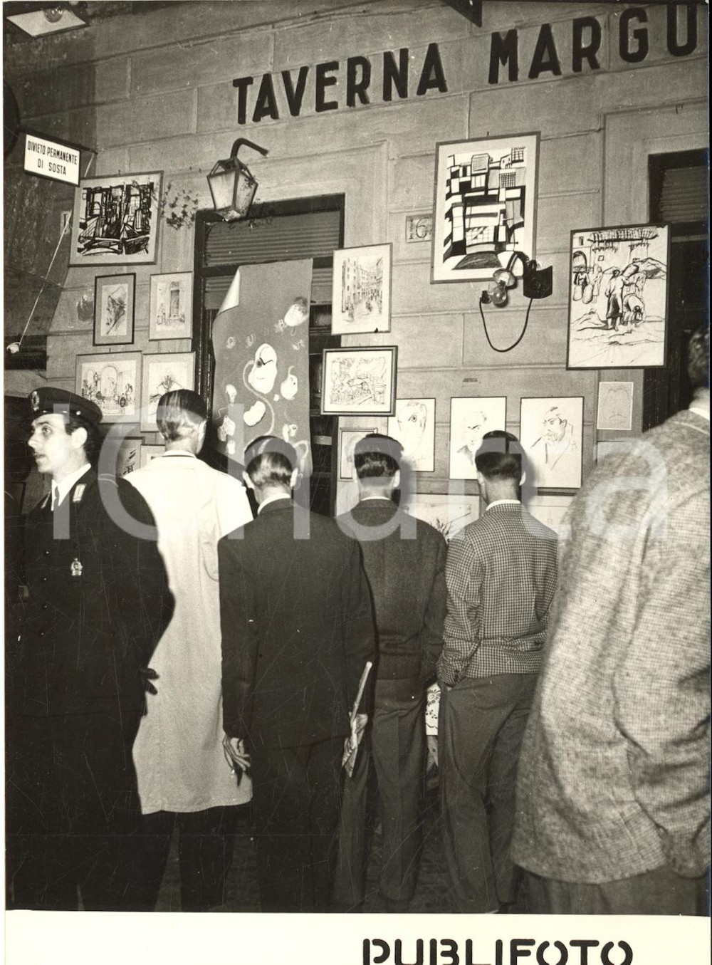 1954 ROMA Via MARGUTTA - Mostra di pittura "Ottobrata Marguttiana" - Foto 13x18