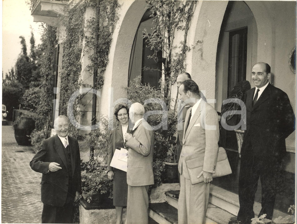 1959 CADENABBIA Visita privata di Antonio SEGNI a Konrad ADENAUER - Foto 24x18