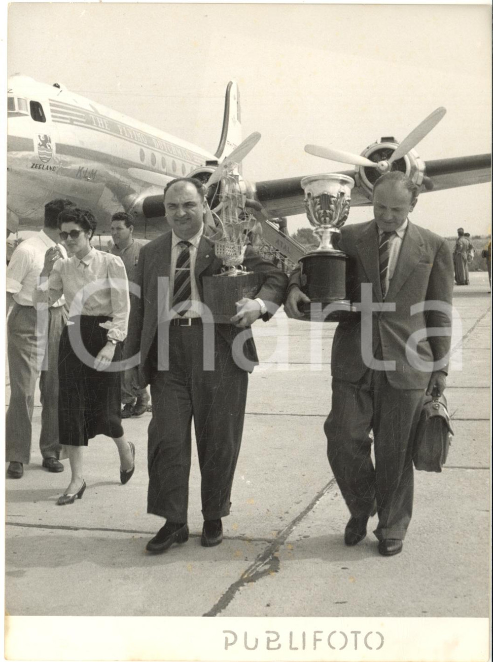 1954 MILANO MALPENSA Ritorno di José Froilán GONZALEZ vincitore TROFEO BONETTO