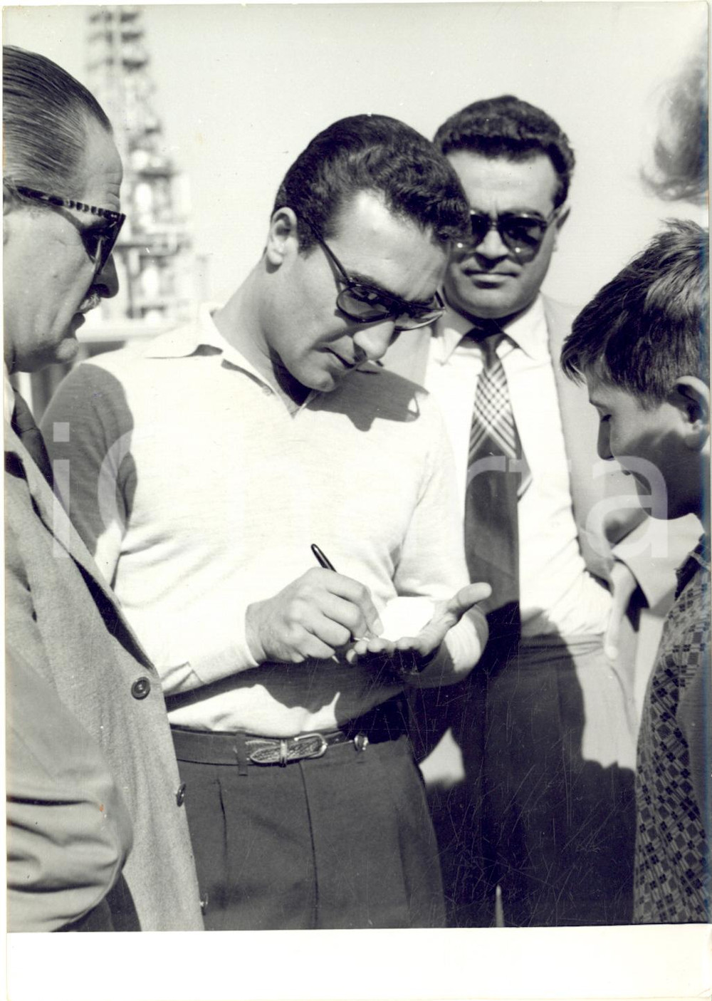 1956 AUTOMOBILISMO GP Supercortemaggiore - Eugenio CASTELLOTTI firma autografi 