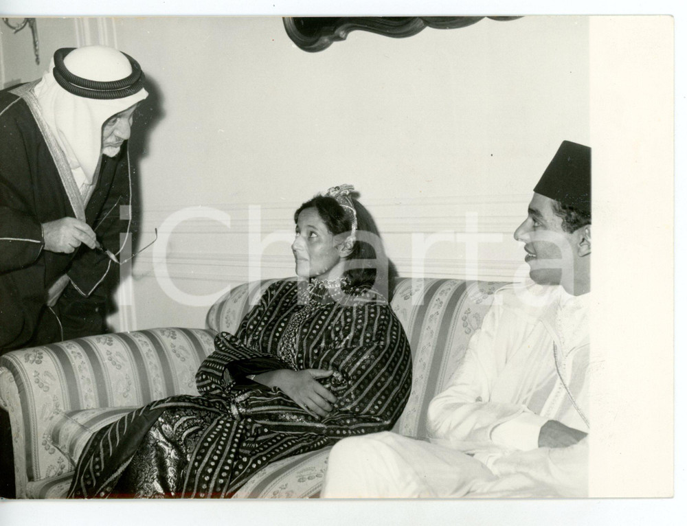 1957 ROMA Principe Moulay ABDELLAH del MAROCCO con la sorella Lalla Aicha