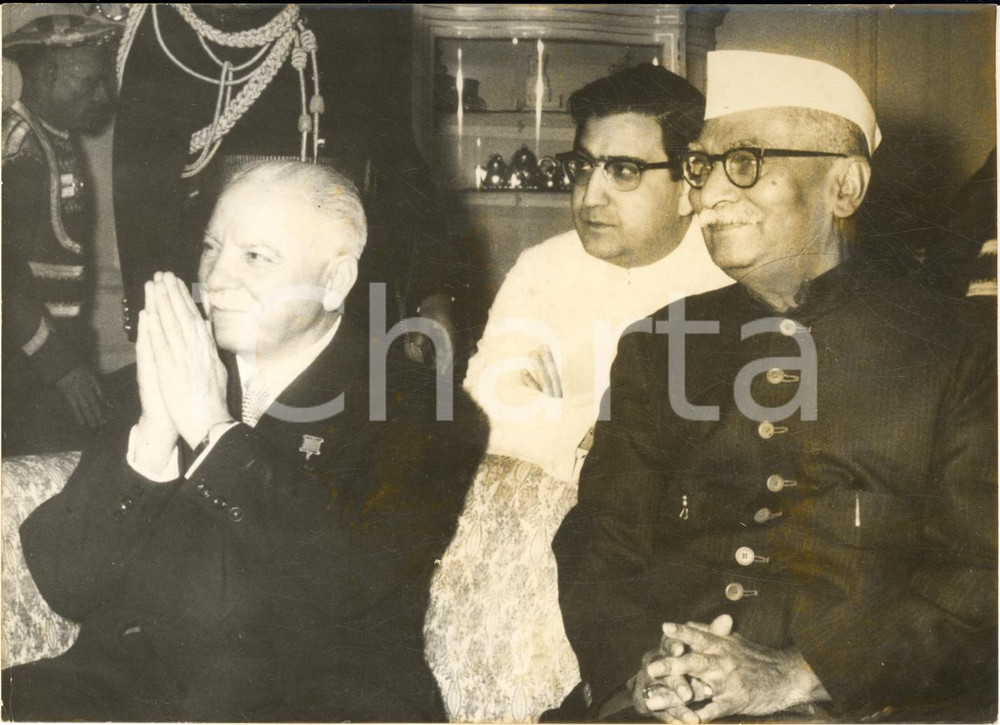1960 DELHI  (INDIA) Gen. Kliment VOROSILOV incontra presidente Rajendra PRASAD