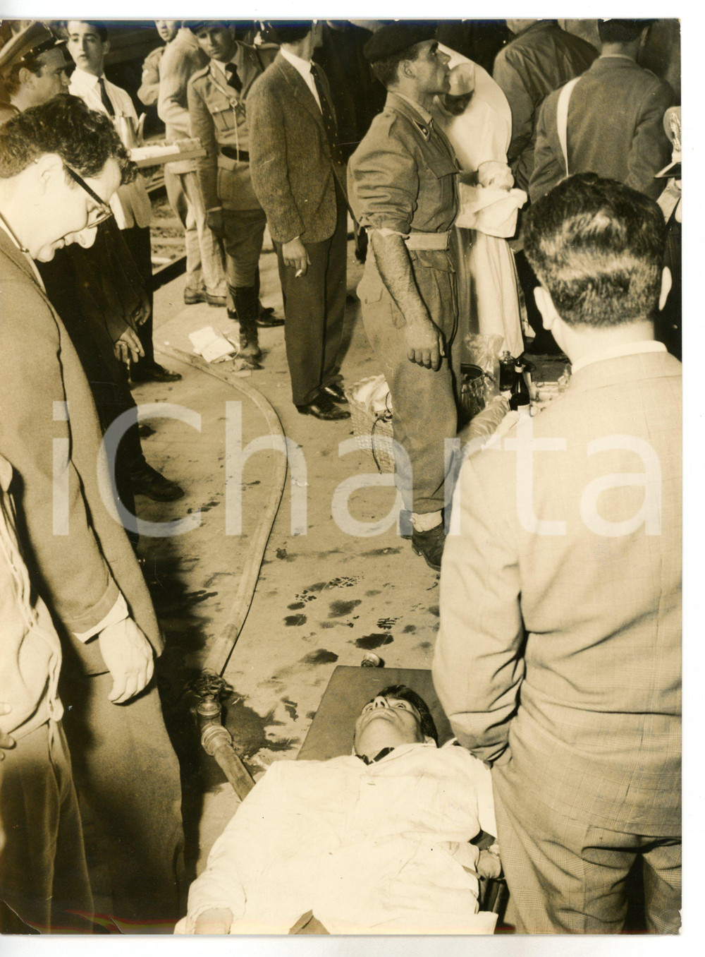 1962 INCIDENTE FERROVIARIO DI VOGHERA Soccorsi alla stazione *Foto 18x24 cm