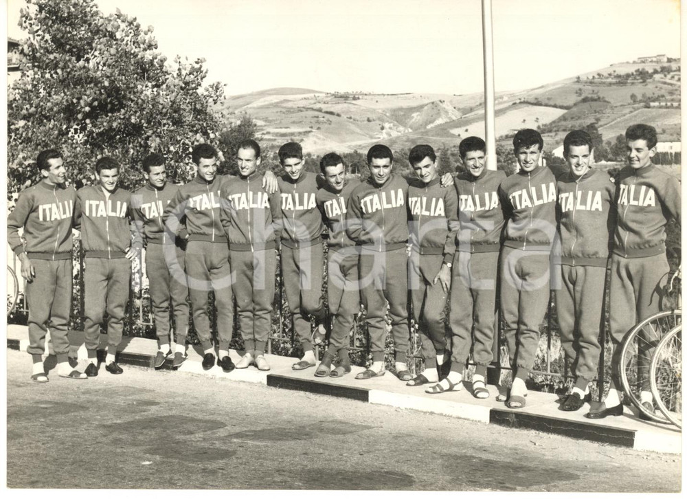 1958 CICLISMO CASTROCARO TERME La squadra degli azzurrabili - Foto 18x13 cm