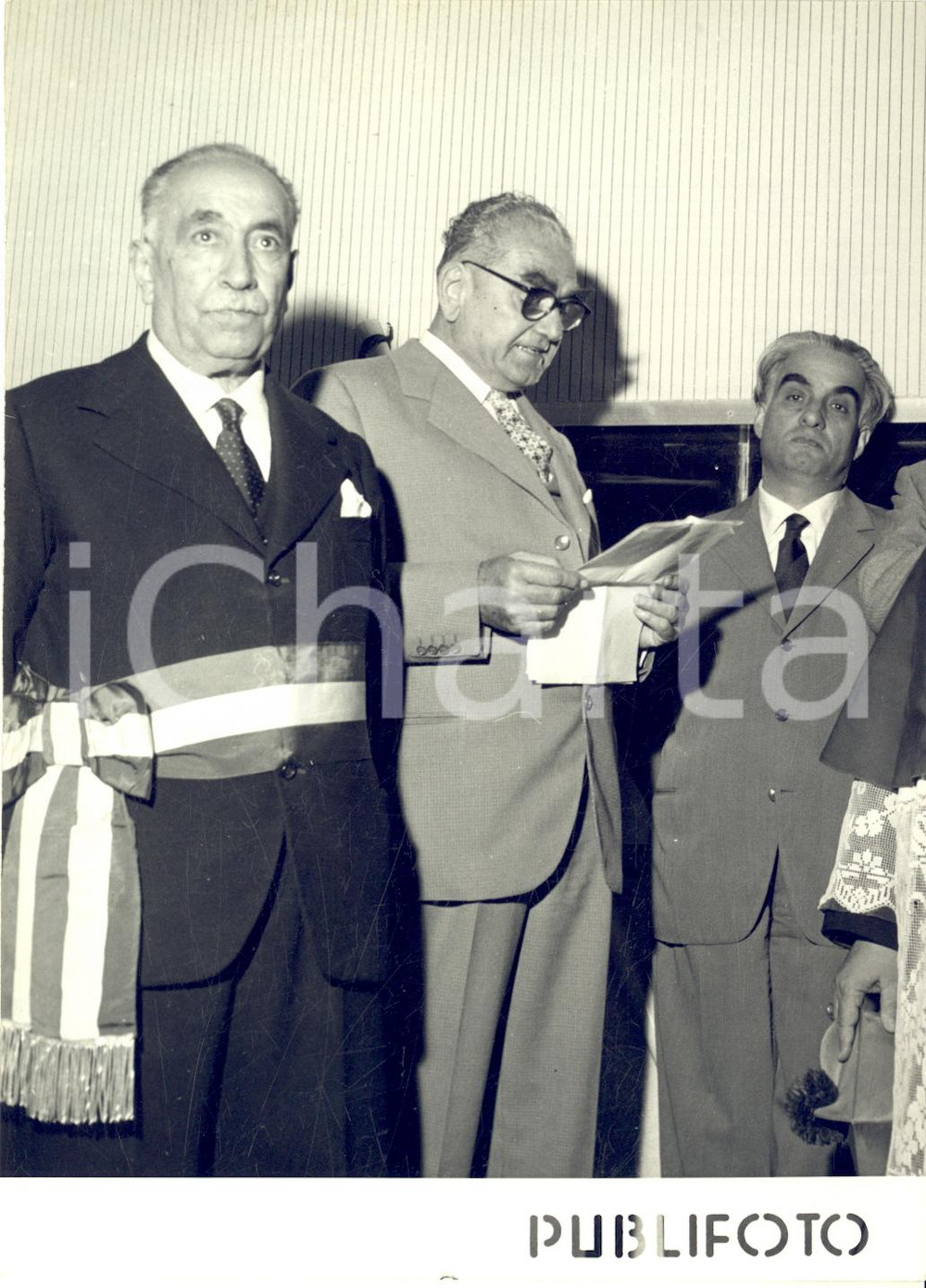 1957 MARATEA Inaugurazione lanifici - Conte Stefano RIVETTI Gennaro CASSIANI