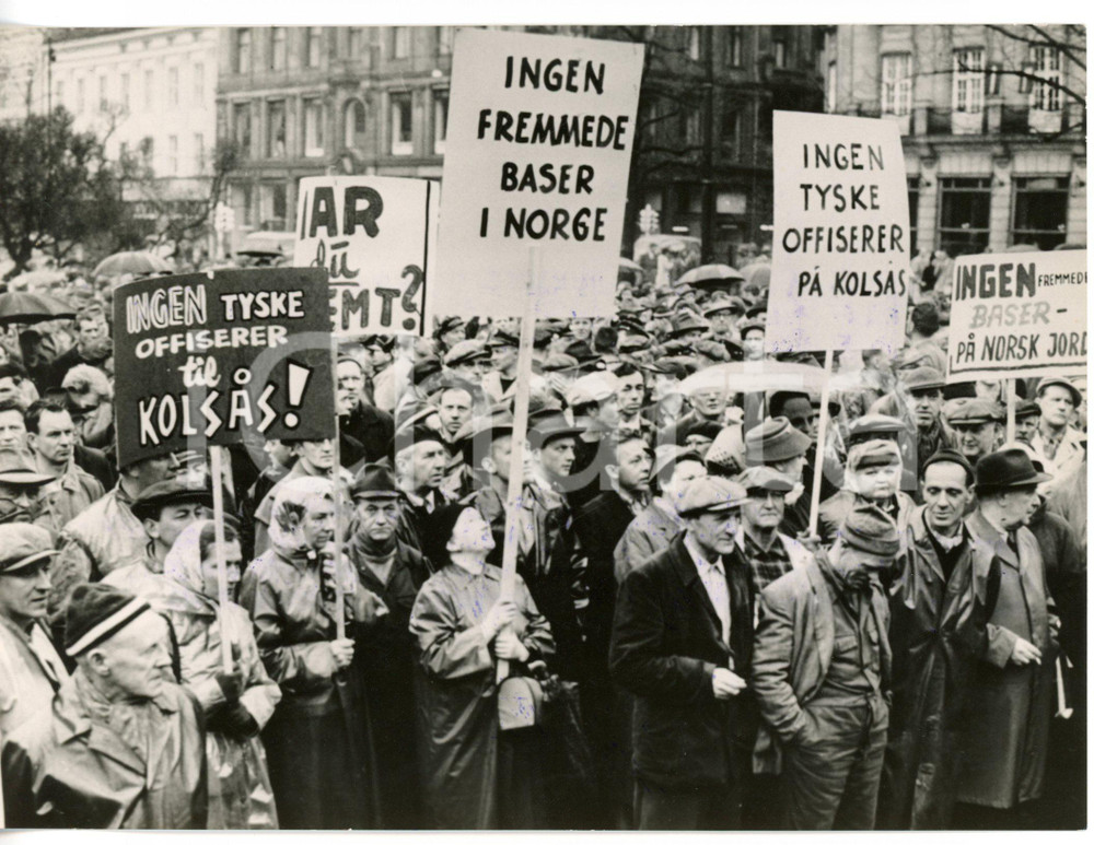 1959 OSLO Protesta contro la nomina di ufficiali tedeschi alla NATO *Foto 18x13
