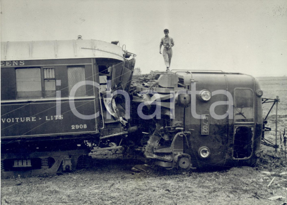 1953 PORT LYAUTEY Déraillement du train CASABLANCA-ALGER *Photo 18x13 cm