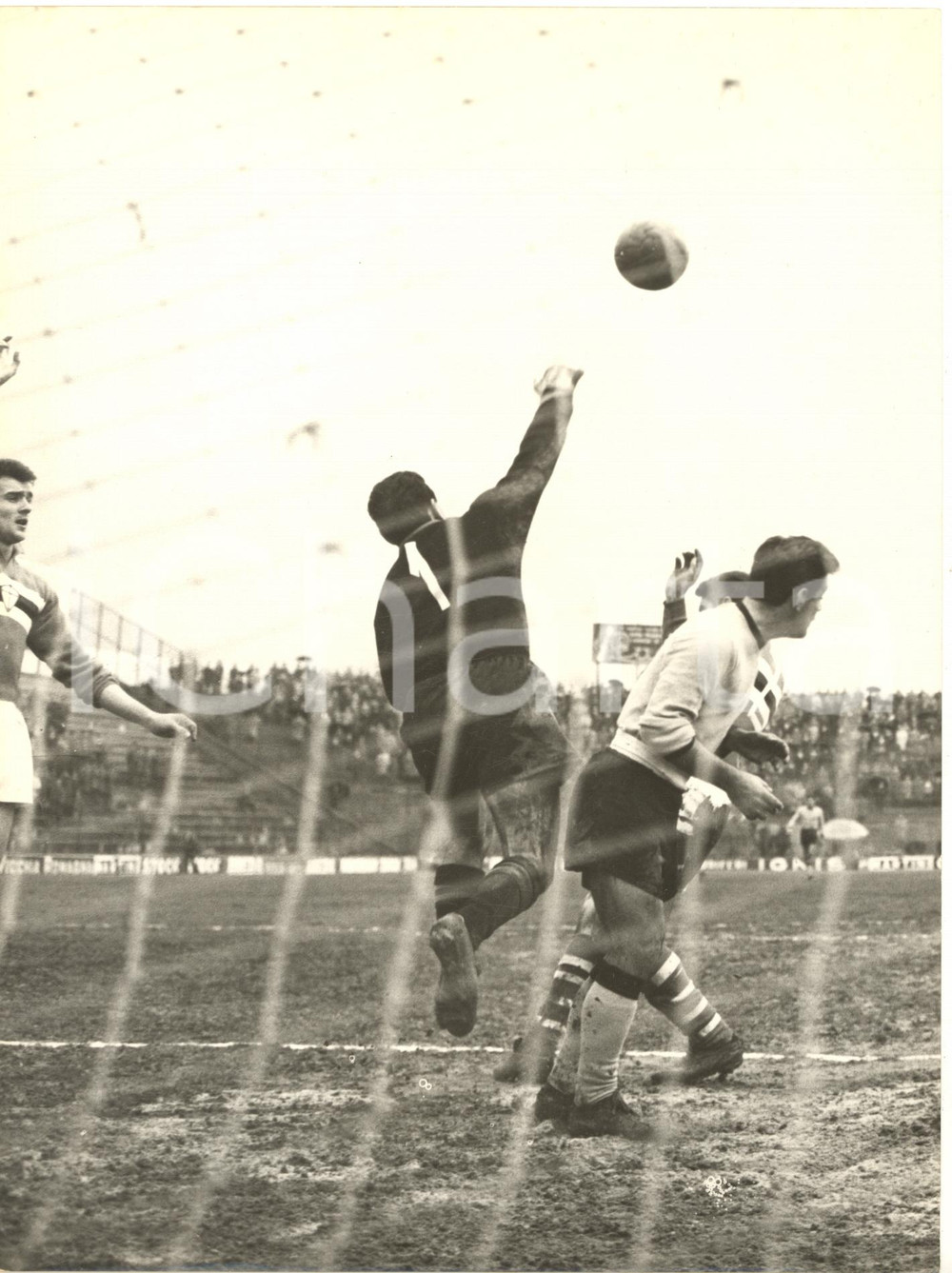 1960 ca CALCIO PALERMO-SAMPDORIA Respinta del portiere sampdoriano *Foto