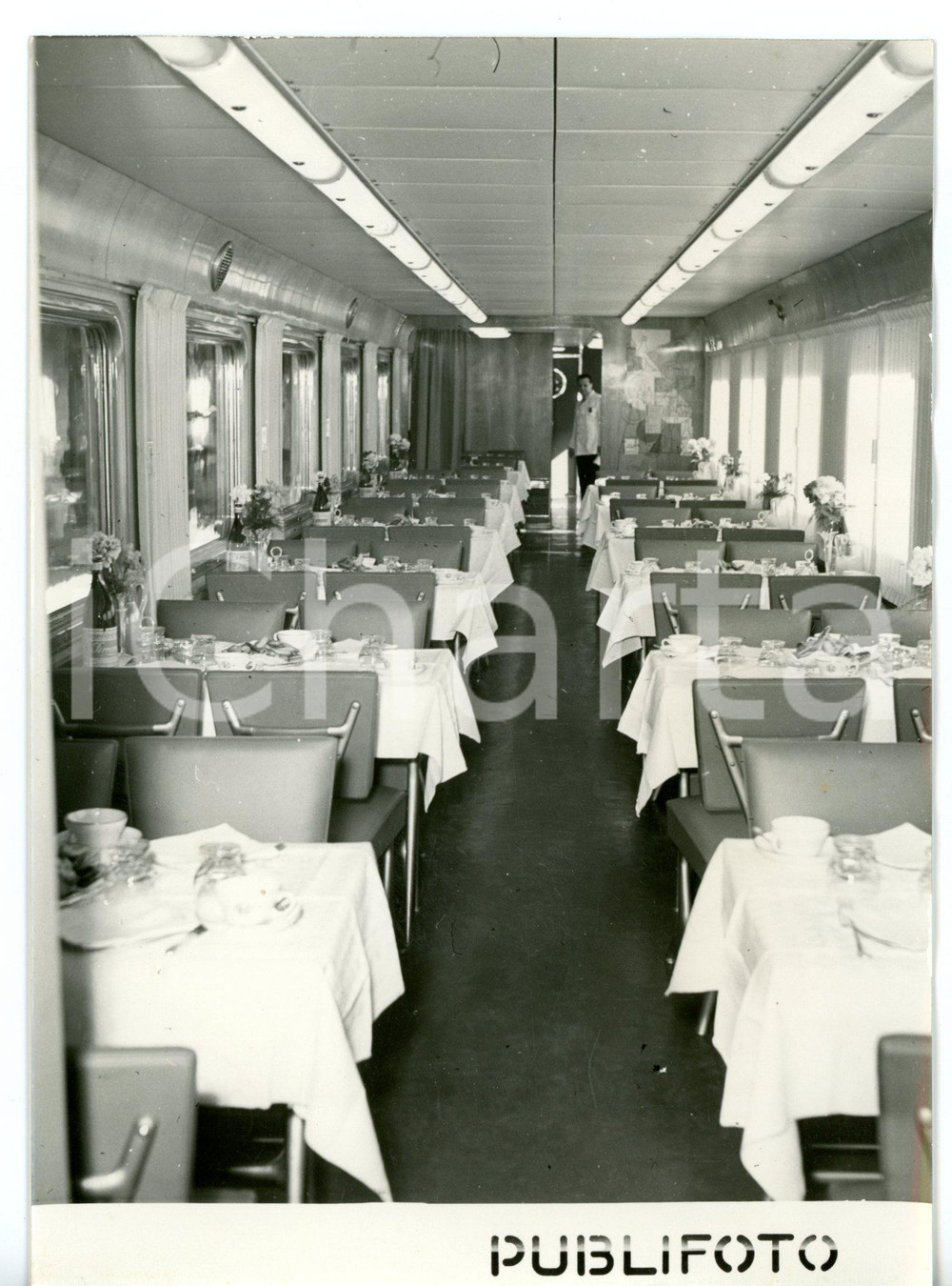 1953 ROMA-NAPOLI Elettrotreno FS ETR.300 "SETTEBELLO" - Il vagone ristorante 