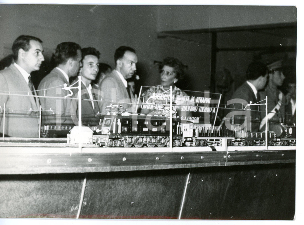 1954 MUSEO FERROVIARIO DI ROMA Delegazione di giornalisti in visita *Foto 18x13