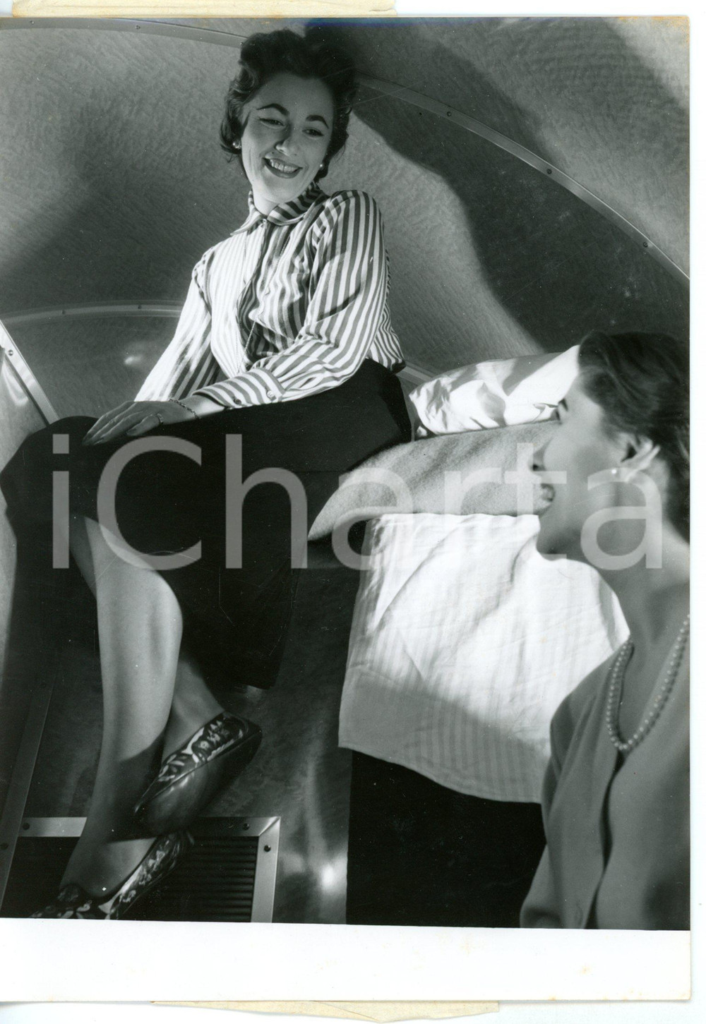 1955 ca FERROVIE DELLO STATO Nuovi vagoni letto di seconda classe *Foto 13x18