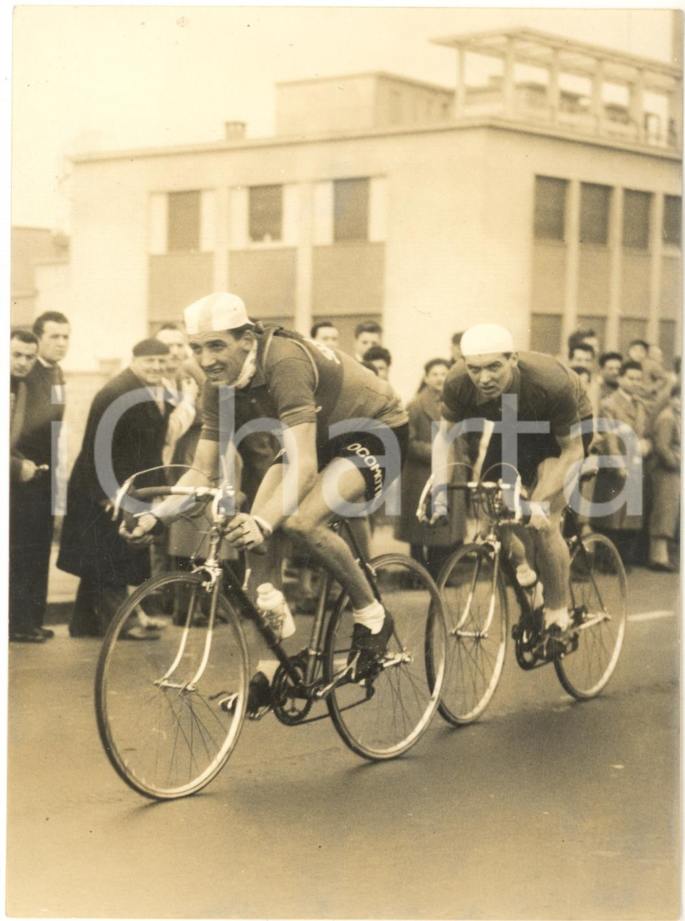 1954 CICLISMO TROFEO BARACCHI Adrie e Gerrit VOORTING - Fotografia 13x18 cm