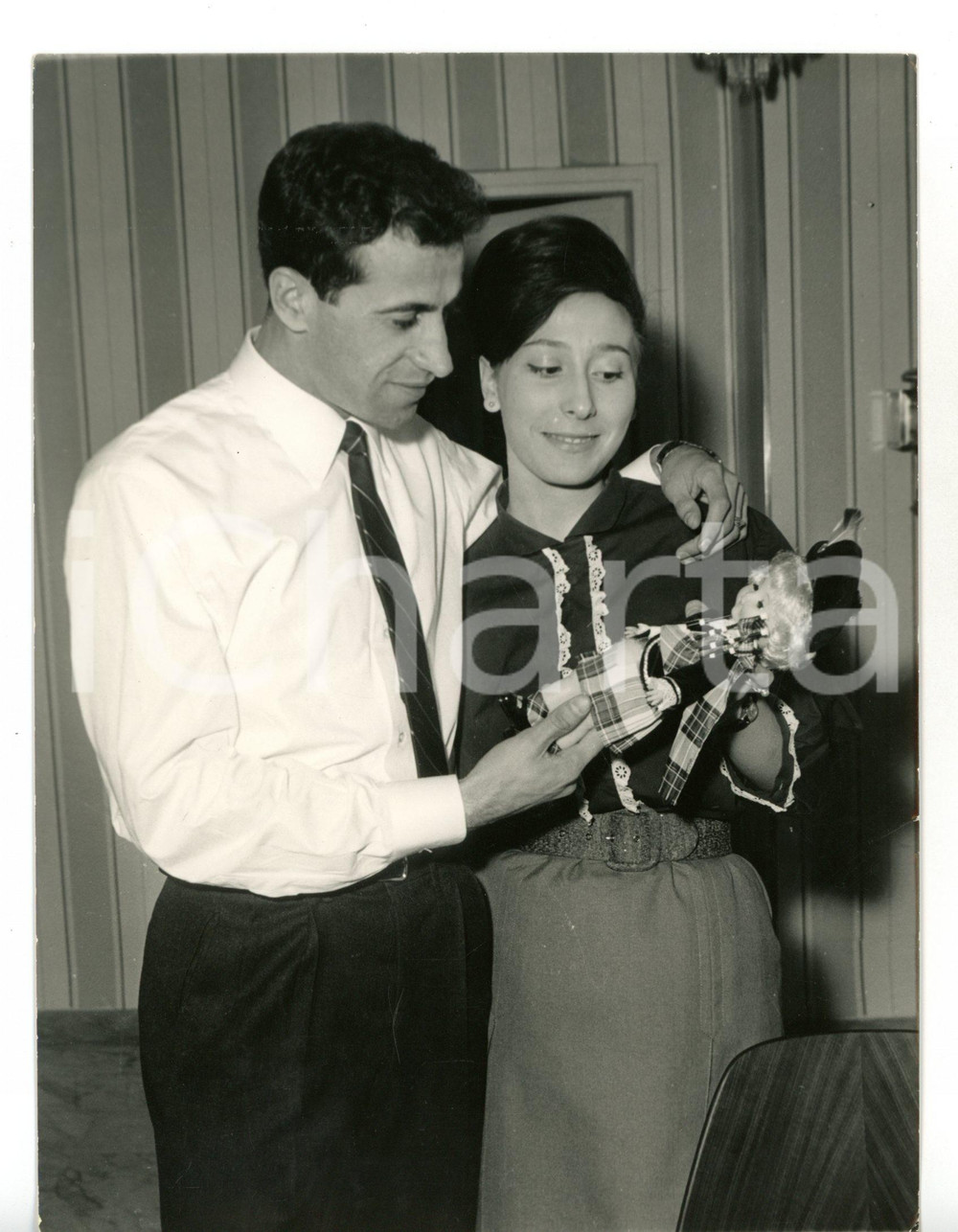 1960 ca TORINO CALCIO Joaquín PEIRÒ con la moglie *Foto 13x18 cm