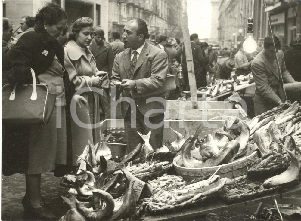 1959 NAPOLI Santa Brigida - Il tradizionale mercato del pesce di Natale - Foto
