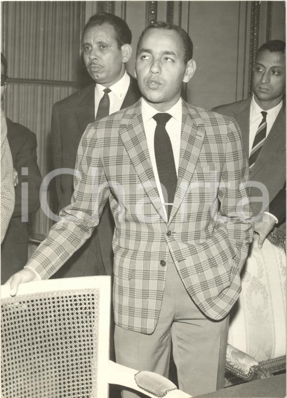1959 PARIS Principe Moulay Hassan del Marocco all'Hotel Crillon *Foto 13x18