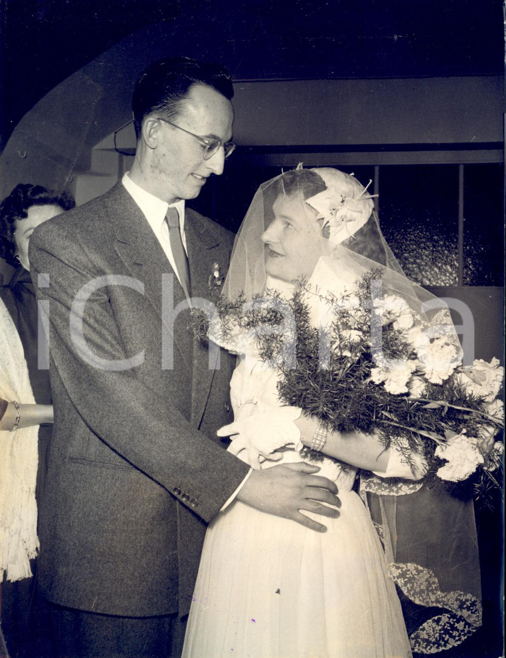 1954 AUGSBURG Gerald CAVAGNARO get married after prisonership in Korea *Photo