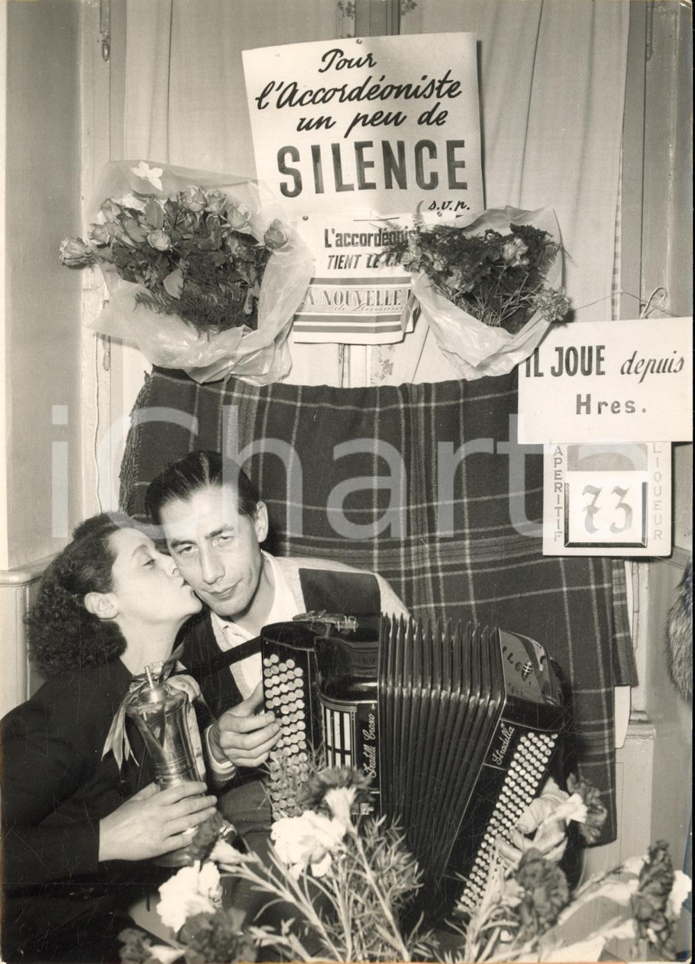 1953 LOSANNA (SVIZZERA) Nozze fisarmonicista Marcel KLAUS  - Foto 13x18