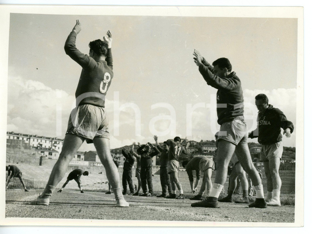 1955 TRIESTE CALCIO Allenamento squadra US TRIESTINA *Fotografia 18x13 cm